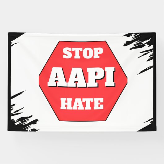 Stop AAPI Haat  Spandoek (Horizontaal)