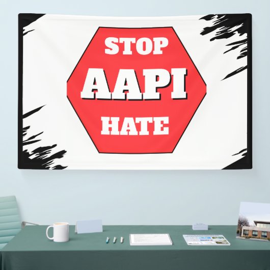 Stop AAPI Haat Spandoek (Beurs)
