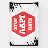 Stop AAPI Haat Spandoek (Verticaal)