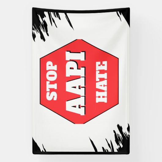 Stop AAPI Haat  Spandoek (Verticaal)