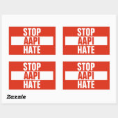 Stop AAPI Hate Rechthoekige Sticker (Vel)