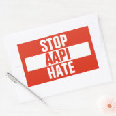 Stop AAPI Hate Rechthoekige Sticker (Envelop)