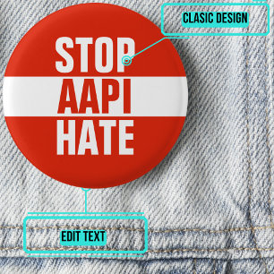 Stop AAPI Hate Ronde Button 3,2 Cm