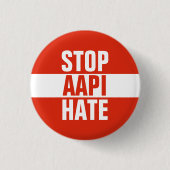 Stop AAPI Hate Ronde Button 3,2 Cm (Voorkant)