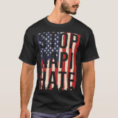 Stop AAPI Hate, Stop Asian Hate Flag T-shirt (Voorkant)