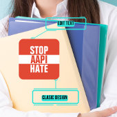Stop AAPI Hate Vierkante Sticker