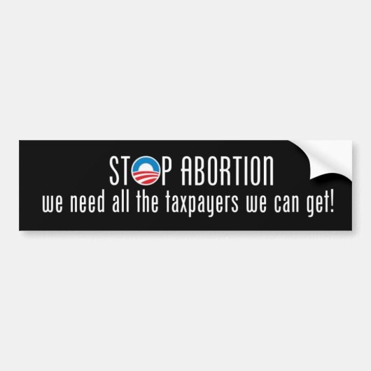 Stop abortus bumpersticker (Voorkant)