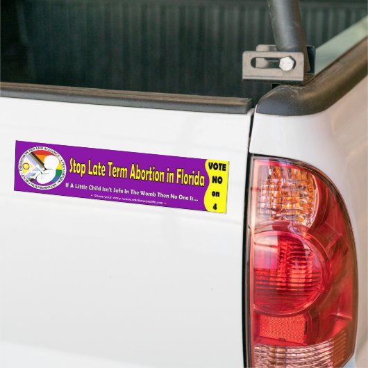 Stop abortus in Florida Bumpersticker (Op Truck)