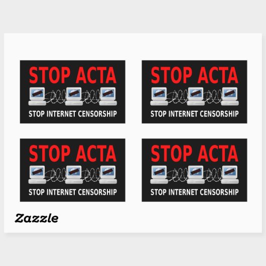 STOP ACTA Internet Censuur Sticker (Vel)