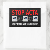 STOP ACTA Internet Censuur Sticker (Tas)