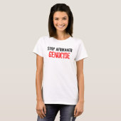 STOP AFRIKANER GENOCIDE T-SHIRT (Voorkant volledig)