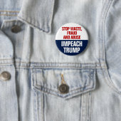 Stop afvalfraude en misbruik beschuldigen Trump Ronde Button 5,7 Cm (In situ)