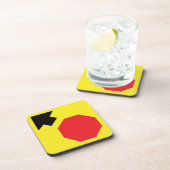 Stop Ahead Diamond Shape Hard plastic onderzetter (Rechterzijde)