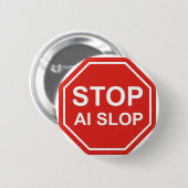 Stop AI-bende Ronde Button 5,7 Cm (Voorkant /achterkant)