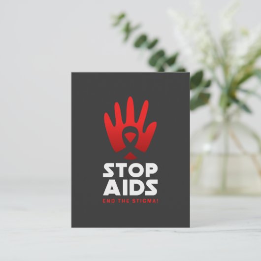 Stop aids briefkaart (Staand voorkant)