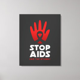 Stop aids canvas afdruk