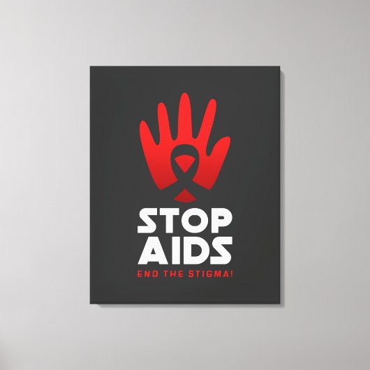 Stop aids canvas afdruk (Voorkant)