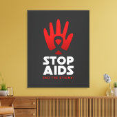 Stop aids canvas afdruk (Insitu (Woonkamer))