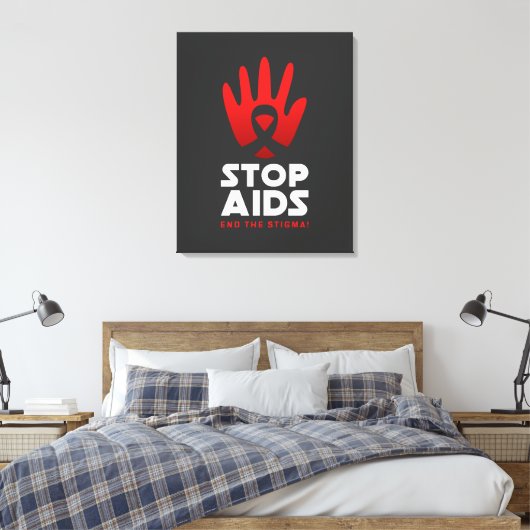 Stop aids canvas afdruk (Insitu (Slaapkamer))