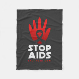 Stop aids fleece deken