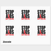 Stop AIDS: getest Ronde Sticker (Vel)