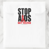 Stop AIDS: getest Ronde Sticker (Tas)