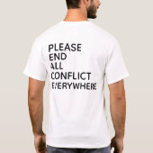 STOP ALLE CONFLICTEN OVERAL T-Shirt (Achterkant)