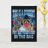 Stop alle liefde in de zak Funny Valentine wasbeer Kaart (Gele Bloem)