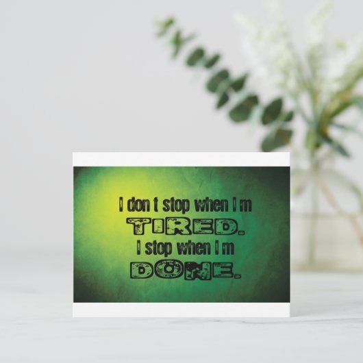 Stop als ik klaar ben briefkaart (Staand voorkant)