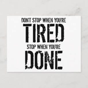 Stop als je klaar bent briefkaart