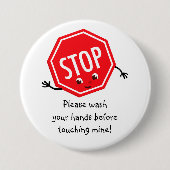 Stop alsjeblieft Button wassen (Voorkant)