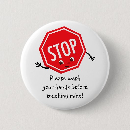 Stop alsjeblieft Button wassen (Voorkant)