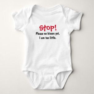 Stop alsjeblieft geen Kisses, maar bescherm Baby Romper