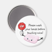 Stop alsjeblieft handen wassen magneet (Voorkant / Achterkant)