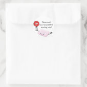 Stop alsjeblieft met handen tikken ronde sticker (Tas)