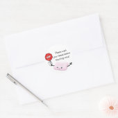 Stop alsjeblieft met handen tikken ronde sticker (Envelop)