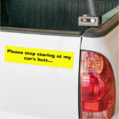 Stop alsjeblieft met naar mijn auto te staren... bumpersticker (Op Truck)