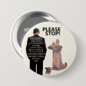 Stop alsjeblieft. ronde button 7,6 cm (Voorkant /achterkant)