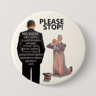 Stop alsjeblieft. ronde button 7,6 cm
