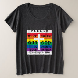 Stop alstublieft grote maat t-shirt