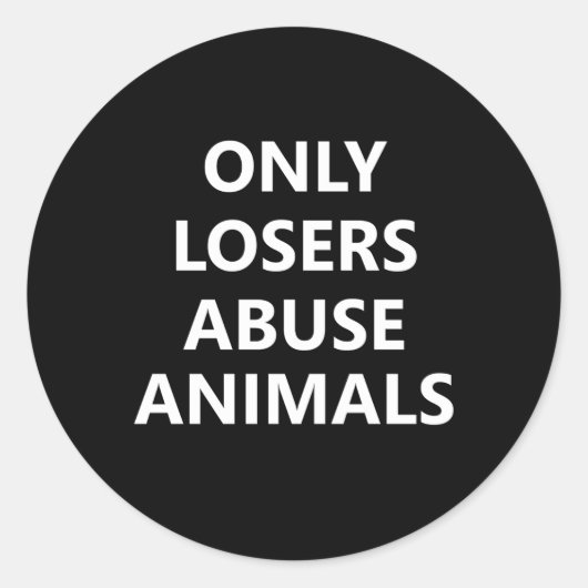 Stop Anti Dierenmishandeling Red redding tegen Ronde Sticker (Voorkant)