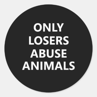 Stop Anti Dierenmishandeling Red redding tegen Ronde Sticker