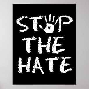 Stop antisemitisme en haat tegen de haat poster