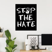 Stop antisemitisme en haat tegen de haat poster (Thuiskantoor)