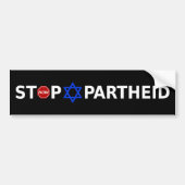 Stop Apartheid nu Bumpersticker (Voorkant)