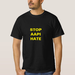 Stop API Hate, gele letters T-shirt