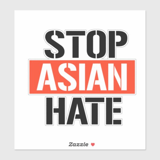 STOP ASIAN HATE STICKER (Vel)