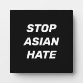 Stop Asian Hate, zwart wit teken Fotoplaat (Voorkant)