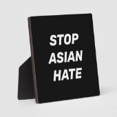 Stop Asian Hate, zwart wit teken Fotoplaat (Voorkant)