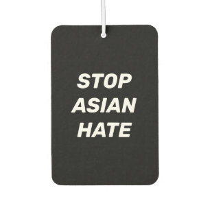 Stop Asian Hate, zwarte witte tekenwagen Luchtverfrisser